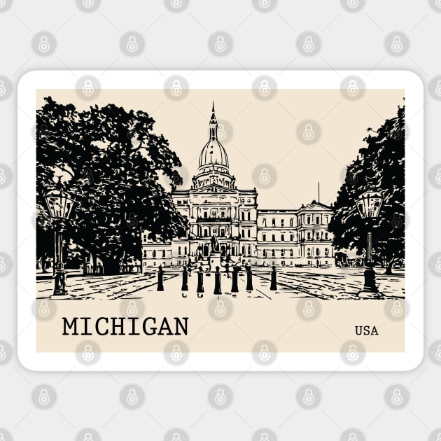 Michigan State USA Sticker by Lakeric